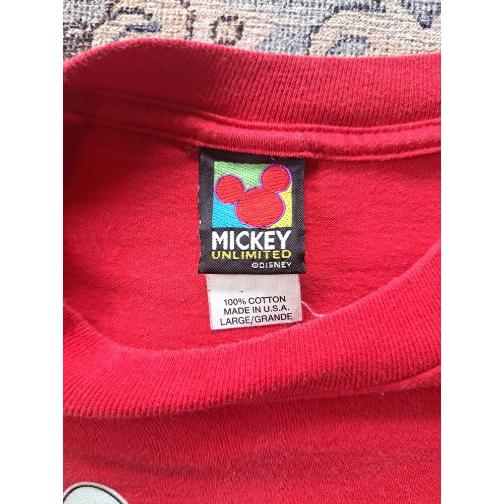 Disney Mickey Unlimited Vintage Size L Large *stains, see pics - Picture 4 of 9